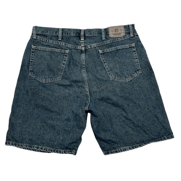 Men's Wrangler 38 Large Denim Shorts Jeans Dark Navy Blue Relaxed Fit EUC - Picture 4 of 8